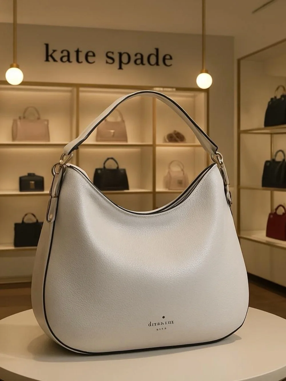 Kate Spade Cream Leather Hobo Bag